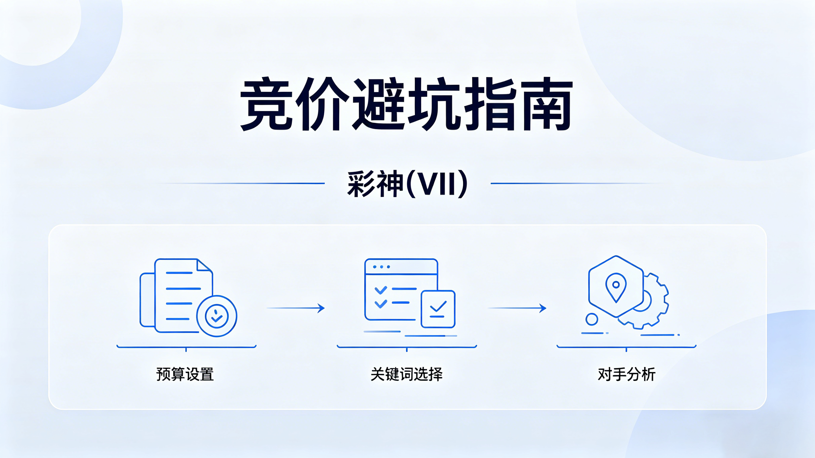 彩神 (Vll) 提醒：竞价推广常见误区
